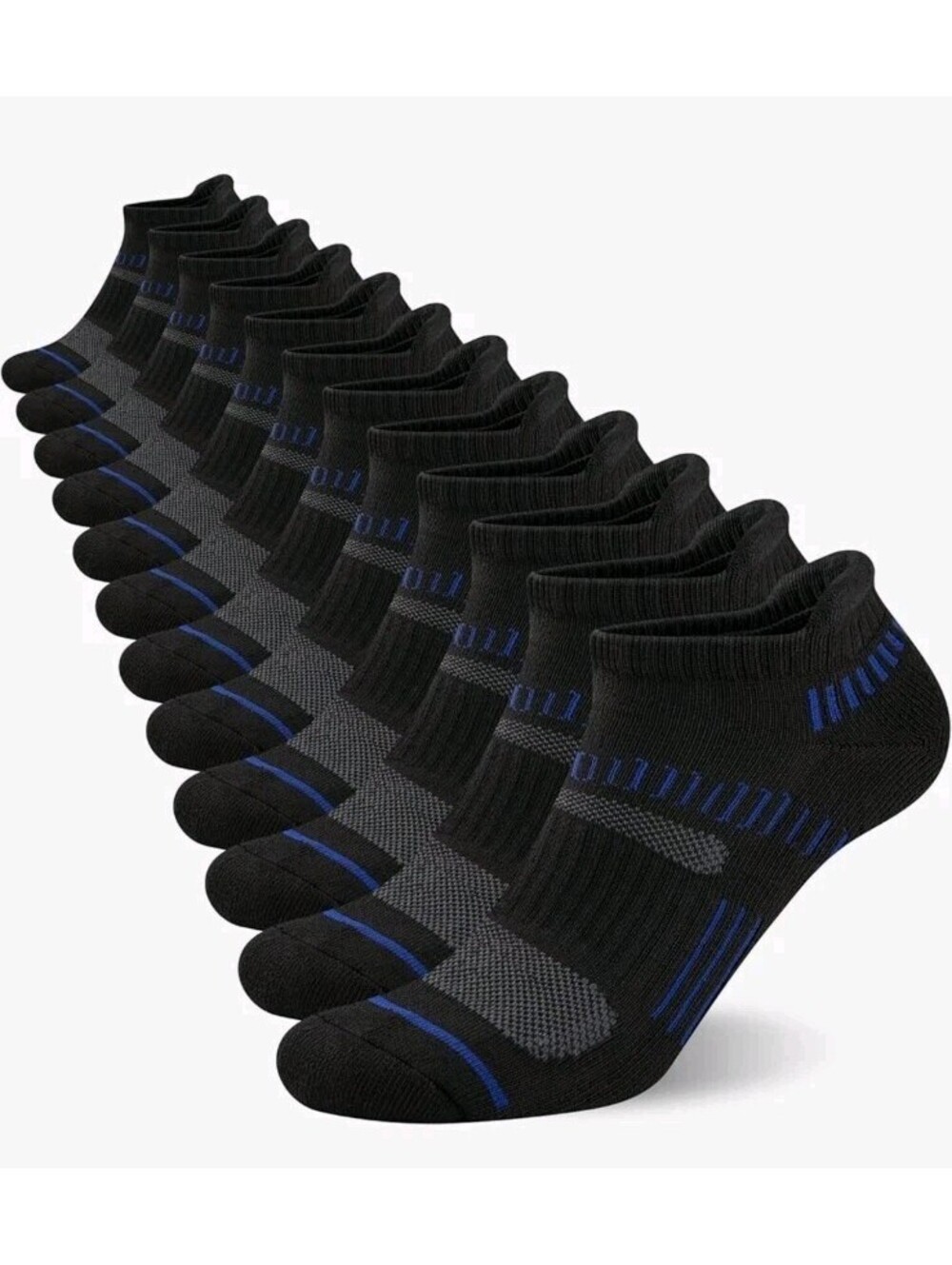 Cooplus Mens Athletic Cushioned Breathable Low Cut Tab With Arch Support...